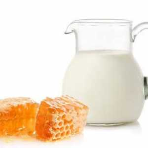 Mléko a med k léčbě bolesti v krku