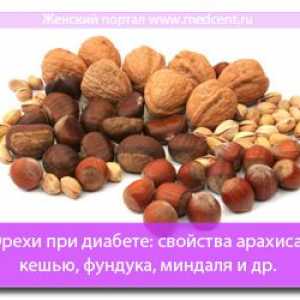 Ořechy diabetes: Properties arašídy, kešu, lískových oříšků, mandlí, a další.